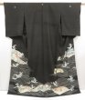 Photo1: 5405T06z730 Antique Japanese Kimono Silk RO TOMESODE HIKIZURI GEIKO (1)