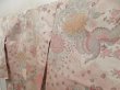 Photo2: 5405T07z510 Vintage Japanese Kimono Silk HITOE KOMON Peacock Sand beige (2)