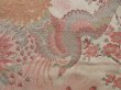 Photo6: 5405T07z510 Vintage Japanese Kimono Silk HITOE KOMON Peacock Sand beige (6)