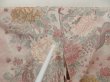 Photo7: 5405T07z510 Vintage Japanese Kimono Silk HITOE KOMON Peacock Sand beige (7)