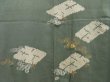 Photo3: 5405T08z550 Vintage Japanese Kimono Silk HAORI Chrysanthemum Grass green (3)