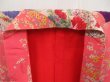 Photo6: 5405T12z530 Antique Japanese Kimono Silk Girl's  Jigami Red-Pink (6)