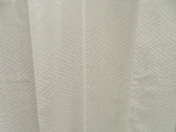 Photo3: 5405T15z460  Japanese Kimono Silk JUBAN Sayagata Off-white (3)