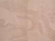 Photo4: 5411T01z440 Vintage Japanese Kimono Silk JUBAN Flying crane Light pink (4)