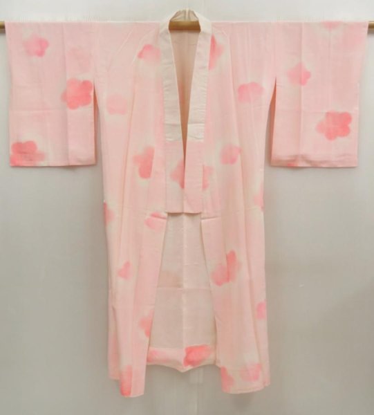 Photo6: 5411T02z550 Vintage Japanese Kimono Silk JUBAN Plum blossom Pink (6)