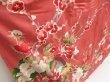 Photo3: 5411T06z790 Antique Japanese Kimono Silk CHU-FURISODE Pheasant Coral pink (3)