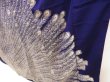 Photo4: 5411T08z1020 Vintage Japanese Kimono Silk TSUKESAGE Peacock feather (4)