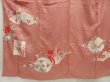 Photo5: 5411T09z760 Vintage Japanese Kimono Silk IROTOMESODE Flowers Dull pink (5)