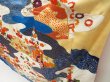 Photo4: 5411T11z1170 Vintage Japanese Kimono Silk FURISODE Royal cart Off-white (4)