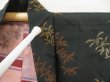 Photo7: 5413T01z430 Vintage Japanese Kimono Silk MEISEN HAORI  Green-Gray (7)