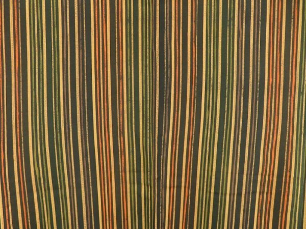 Photo3: 5413T03z620 Vintage Japanese Kimono Silk HAORI Stripe Raw sienna (3)