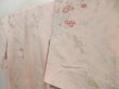 Photo2: 5413T04z970 Vintage Japanese Kimono Silk KOMON Flowers Light pink (2)
