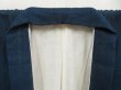 Photo6: 5413T05z700 Vintage Japanese Kimono Silk TSUMUGI Plain Navy (6)