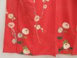 Photo4: 5413T06z790 Vintage Japanese Kimono Silk KOMON Flower Red-Pink (4)