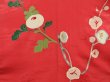 Photo5: 5413T06z790 Vintage Japanese Kimono Silk KOMON Flower Red-Pink (5)