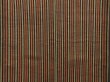 Photo5: 5413T10z720 Vintage Japanese Kimono Silk TSUMUGI Stripe Orange-Brown (5)