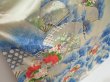 Photo3: 5413T12z1040 Vintage Japanese Kimono Silk FURISODE Folding fan Soft green (3)