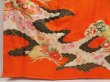 Photo6: 5413T13z930 Vintage Japanese Kimono Silk FURISODE Pine Orangered (6)