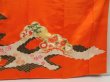Photo7: 5413T13z930 Vintage Japanese Kimono Silk FURISODE Pine Orangered (7)