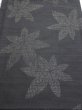 Photo1: 3L02z50  Japanese Kimono Silk TSUMUGI FABRIC Maple Black-Gray 37.8x14.2 (1)