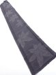 Photo5: 3L08z40  Japanese Kimono Silk TSUMUGI FABRIC Maple Black-Gray 55.9x7.5 (5)