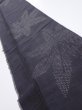 Photo1: 3L09z20  Japanese Kimono Silk TSUMUGI FABRIC Maple Black-Gray 33.9x6.9 (1)