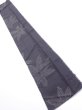 Photo5: 3L10z30  Japanese Kimono Silk TSUMUGI FABRIC Maple Black-Gray 46.5x6.7 (5)