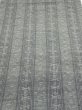 Photo1: 3L01z50 Vintage Japanese Kimono Silk TSUMUGI FABRIC  Gray 37.4x14.2 (1)