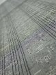 Photo4: 3L02z50 Vintage Japanese Kimono Silk TSUMUGI FABRIC  Gray 37.8x14.4 (4)
