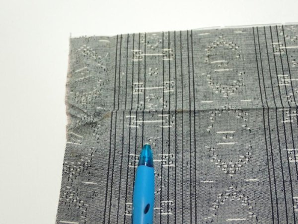 Photo7: 3L02z50 Vintage Japanese Kimono Silk TSUMUGI FABRIC  Gray 37.8x14.4 (7)