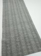 Photo2: 3L04z80 Vintage Japanese Kimono Silk TSUMUGI FABRIC  Gray 66.5x14.4 (2)