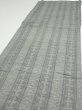 Photo3: 3L05z80 Vintage Japanese Kimono Silk TSUMUGI FABRIC  Gray 66.5x14.2 (3)