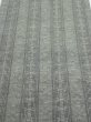 Photo1: 3L06z80 Vintage Japanese Kimono Silk TSUMUGI FABRIC  Gray 66.1x14.4 (1)