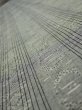 Photo4: 3L06z80 Vintage Japanese Kimono Silk TSUMUGI FABRIC  Gray 66.1x14.4 (4)