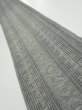 Photo1: 3L07z40 Vintage Japanese Kimono Silk TSUMUGI FABRIC  Gray 57.5x7.3 (1)