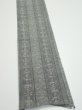 Photo2: 3L07z40 Vintage Japanese Kimono Silk TSUMUGI FABRIC  Gray 57.5x7.3 (2)