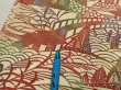 Photo8: 3L04z80  Japanese Kimono Silk  FABRIC Scenery Light cream 57.1x14.2 (8)