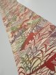 Photo1: 3L08z40  Japanese Kimono Silk  FABRIC Scenery Light cream 51.6x7.3 (1)