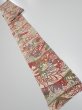 Photo5: 3L09z50  Japanese Kimono Silk  FABRIC Scenery Light cream 72.8x6.5 (5)