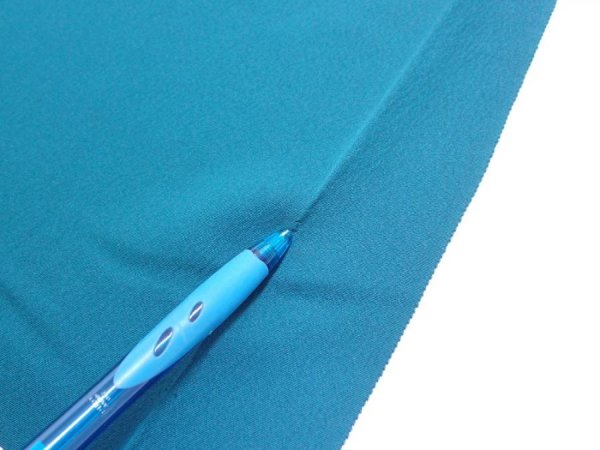 Photo10: 2i01z90  Japanese Kimono Silk  FABRIC Festival Deep cyan 65.0x14.4 (10)