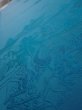 Photo6: 2i02z140  Japanese Kimono Silk  FABRIC Festival Deep cyan 56.7x18.1 (6)
