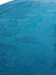 Photo6: 2i03z140  Japanese Kimono Silk  FABRIC Festival Deep cyan 57.5x18.1 (6)