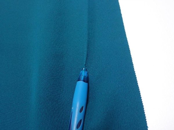 Photo8: 2i03z140  Japanese Kimono Silk  FABRIC Festival Deep cyan 57.5x18.1 (8)