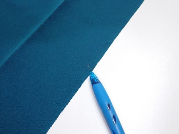 Photo9: 2i03z140  Japanese Kimono Silk  FABRIC Festival Deep cyan 57.5x18.1 (9)