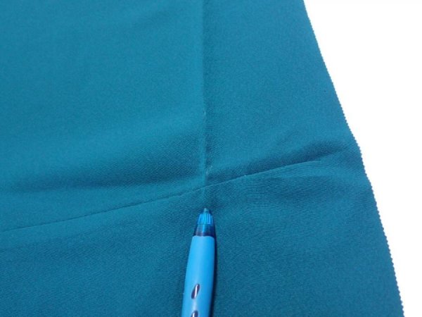 Photo10: 2i03z140  Japanese Kimono Silk  FABRIC Festival Deep cyan 57.5x18.1 (10)
