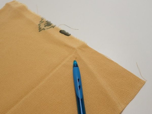 Photo9: 2i04z180  Japanese Kimono Crepe Silk  FABRIC Scenery Yellow ochre 52.8x24.8 (9)