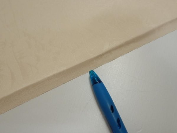 Photo8: 2i01z50  Japanese Kimono Silk  FABRIC Scenery Cream-White 40.3x14.4 (8)