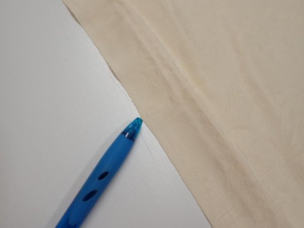 Photo7: 2i02z50  Japanese Kimono Silk  FABRIC Scenery Cream-White 40.9x14.2 (7)