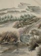 Photo4: 2i04z130  Japanese Kimono Silk  FABRIC Scenery Cream-White 52.8x17.7 (4)