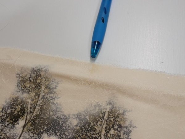 Photo9: 2i04z130  Japanese Kimono Silk  FABRIC Scenery Cream-White 52.8x17.7 (9)